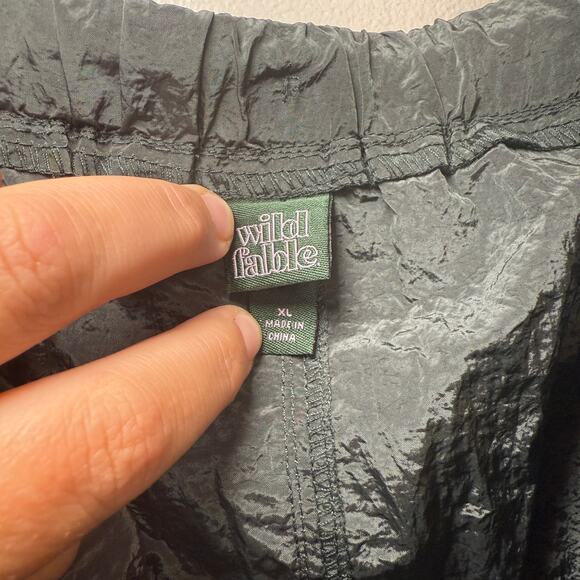 Wild Fable Women's Drawstring Parachute Pants Dark Green Size X-Large - Picture 6 of 10